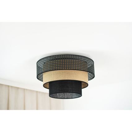 Brilagi - Plafonnier DAKOTA LUNETA 1xE27/15W/230V d. 45 cm noir/beige