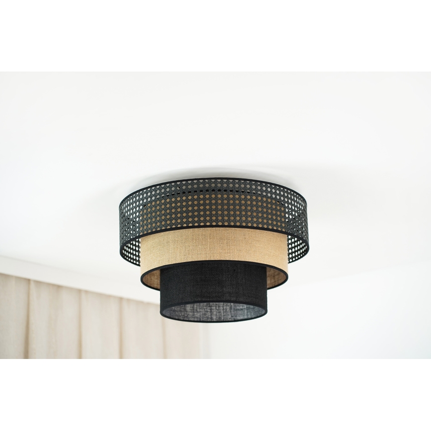 Brilagi - Plafonnier DAKOTA LUNETA 1xE27/15W/230V d. 45 cm noir/beige