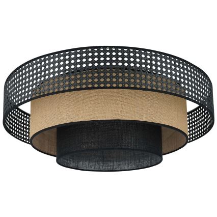 Brilagi - Plafonnier DAKOTA LUNETA LED/12W/230V d. 60 cm 3000K/4000K/6400K noir/beige