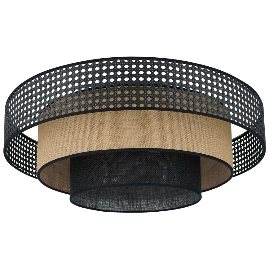 Brilagi - Plafonnier DAKOTA LUNETA LED/12W/230V d. 60 cm 3000K/4000K/6400K noir/beige