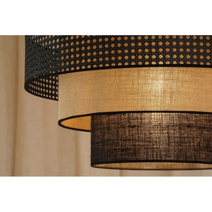 Brilagi - Plafonnier DAKOTA LUNETA LED/12W/230V d. 60 cm 3000K/4000K/6400K noir/beige