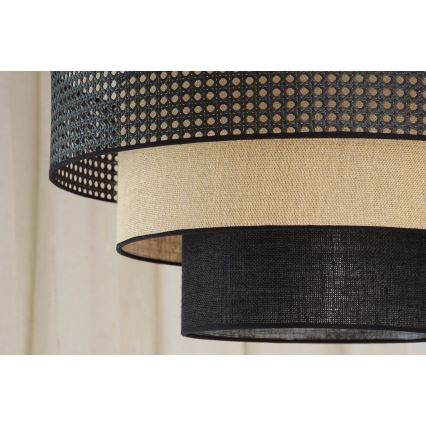 Brilagi - Plafonnier DAKOTA LUNETA LED/12W/230V d. 60 cm 3000K/4000K/6400K noir/beige