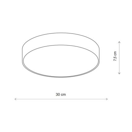 Brilagi - Plafonnier de salle de bain CLARE 2xE27/24W/230V d. 30 cm IP54 beige