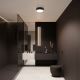 Brilagi - Plafonnier de salle de bain CLARE 2xE27/24W/230V d. 30 cm noir IP54