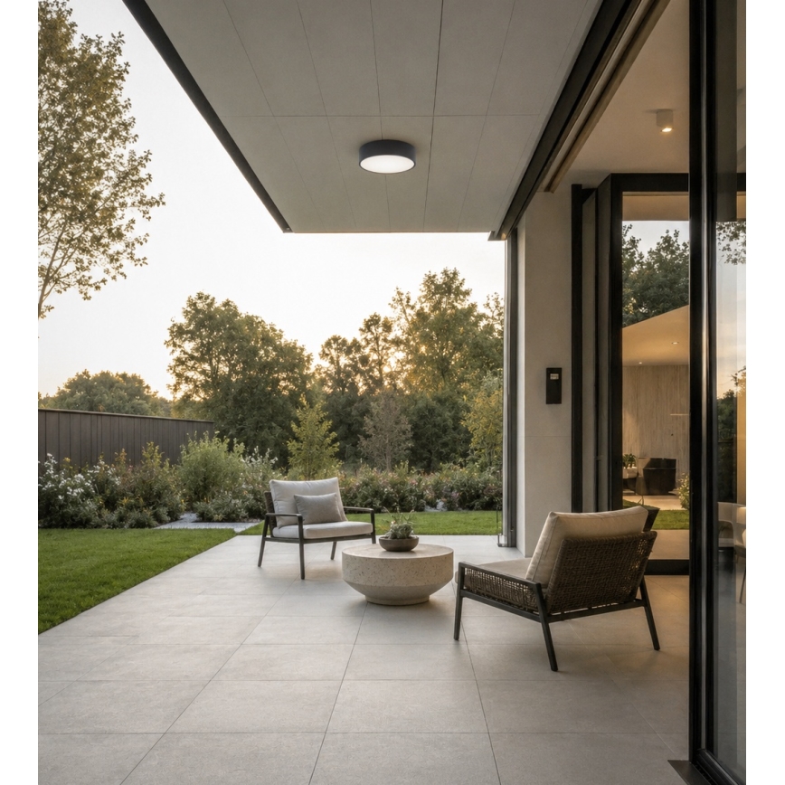 Brilagi - Plafonnier de salle de bains CLARE 1xE27/24W/230V Ø 20 cm anthracite IP54