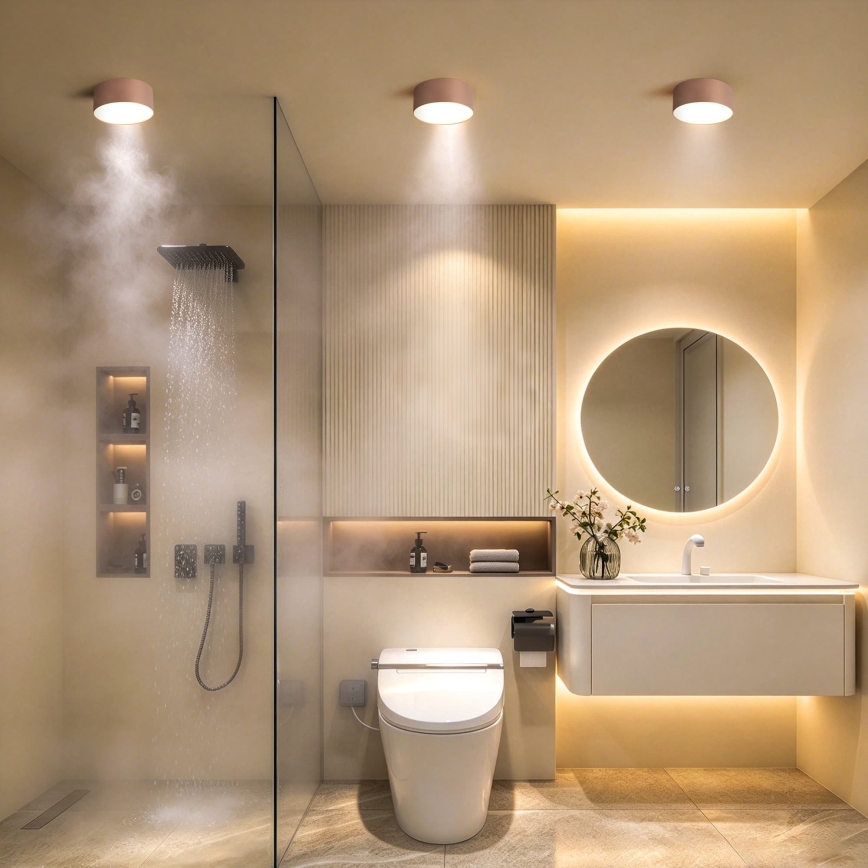 BRILAGI - Plafonnier pour salle de bains FORIS LED/20W/230V Ø 15 cm bronze IP44 IRC 90