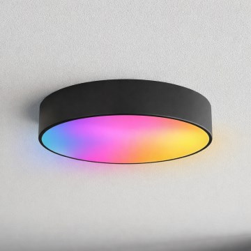 Brilagi - Plafonnier de salle de bains LED RGBW à intensité réglable CLARE 3xE27/9W/230V 2700-6500K Ø 40 cm IP54 Wi-Fi noir