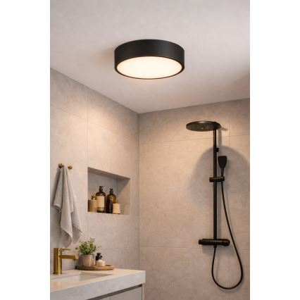 Brilagi - Plafonnier de salle de bains POOL 5xE27/15W/230V Ø 60 cm IP54 noir