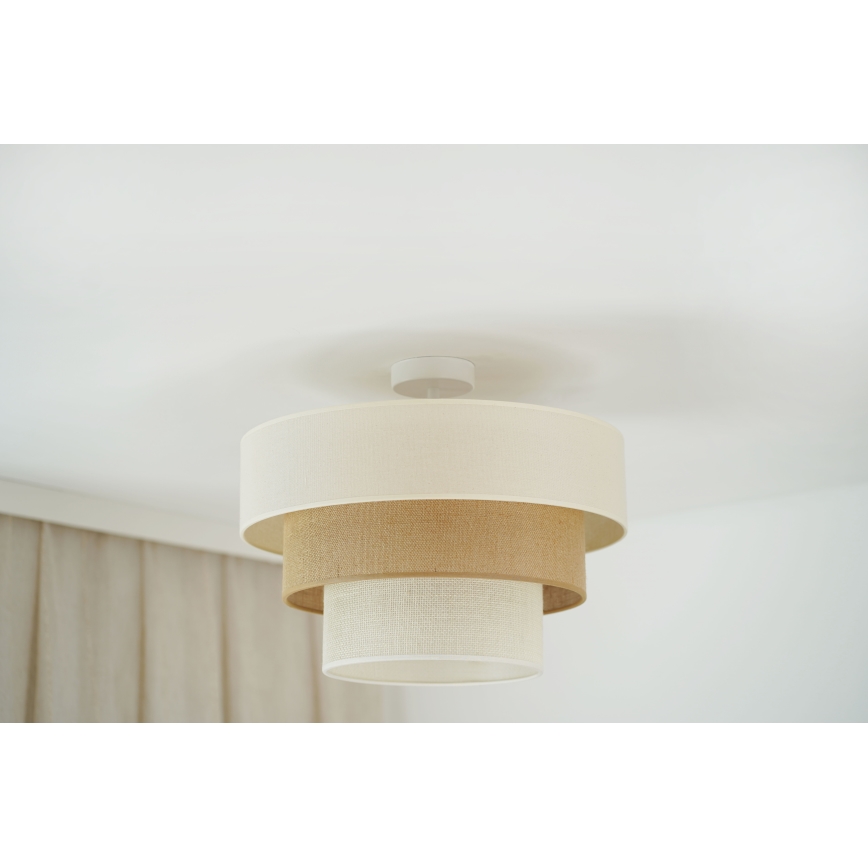 Brilagi - Plafonnier DENVER LUNETA 1xE27/15W/230V d. 45 cm beige/marron/crème
