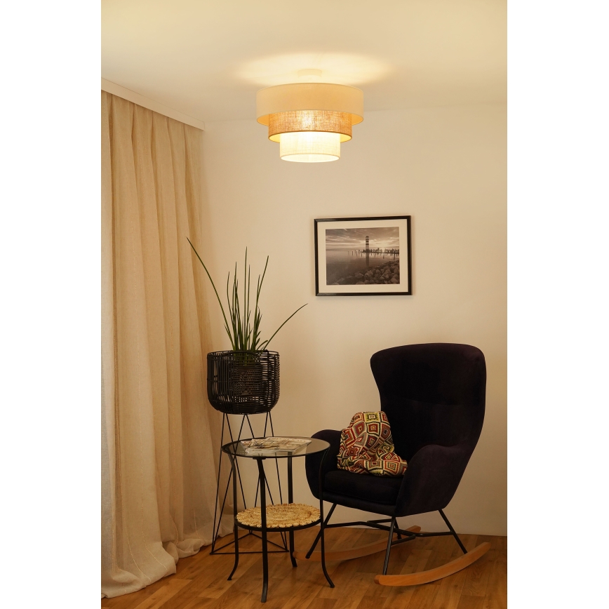 Brilagi - Plafonnier DENVER LUNETA 1xE27/15W/230V d. 45 cm beige/marron/crème