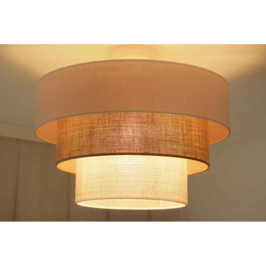 Brilagi - Plafonnier DENVER LUNETA 1xE27/15W/230V d. 45 cm beige/marron/crème