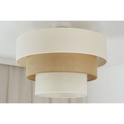 Brilagi - Plafonnier DENVER LUNETA 1xE27/15W/230V d. 45 cm beige/marron/crème
