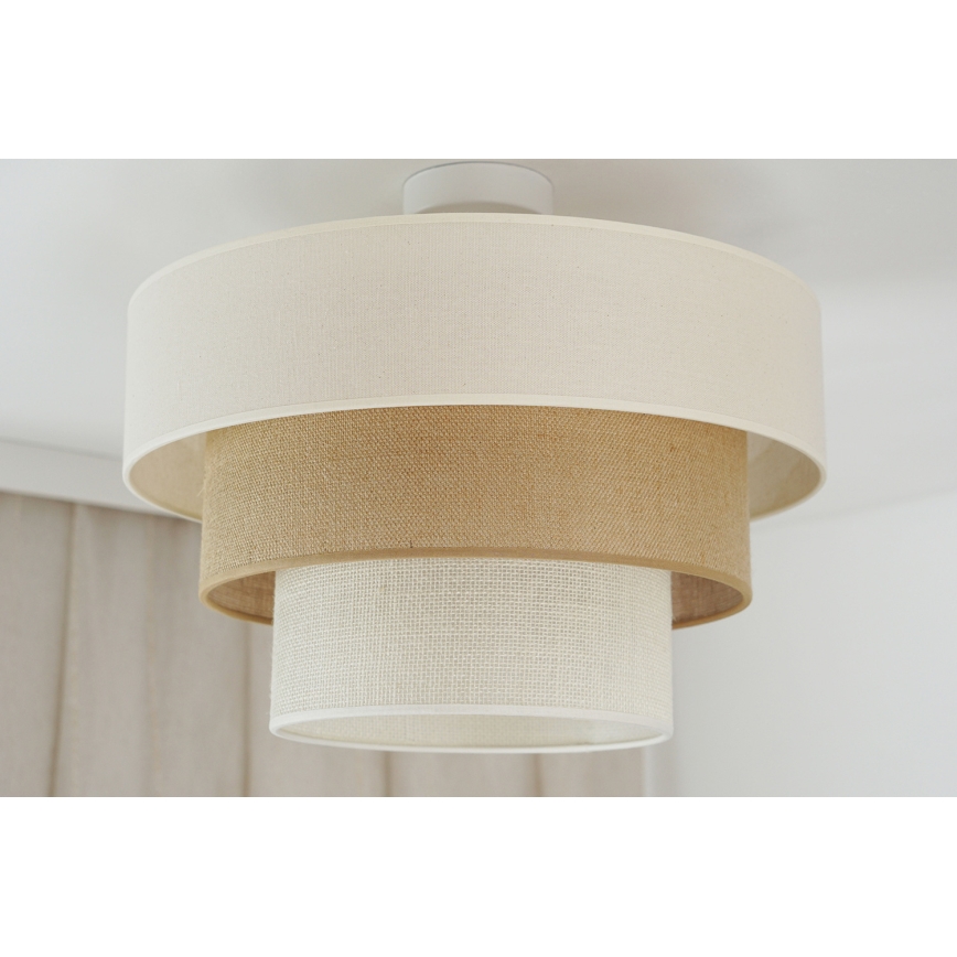 Brilagi - Plafonnier DENVER LUNETA 1xE27/15W/230V d. 45 cm beige/marron/crème