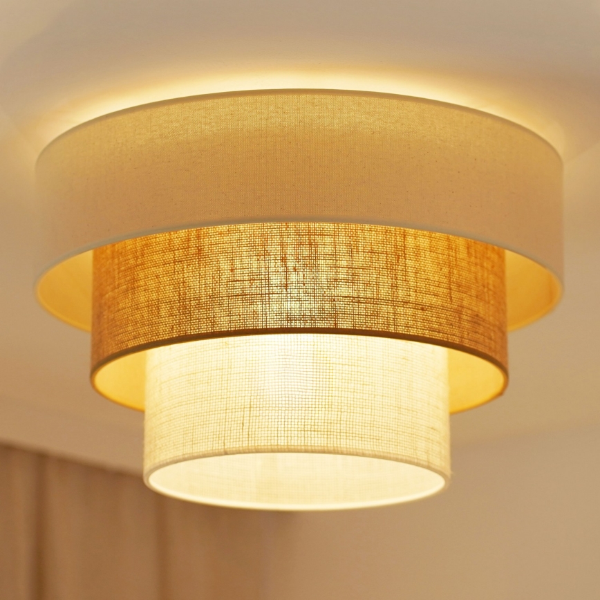 Brilagi-Plafonnier DENVER LUNETA 1xE27/15W/230V d. 45 beige/marron/crème