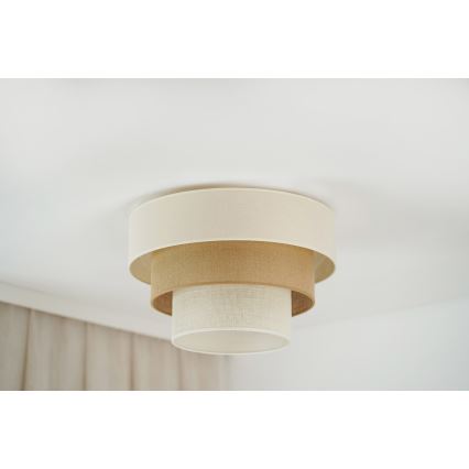 Brilagi-Plafonnier DENVER LUNETA 1xE27/15W/230V d. 45 beige/marron/crème