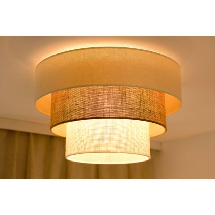 Brilagi-Plafonnier DENVER LUNETA 1xE27/15W/230V d. 45 beige/marron/crème