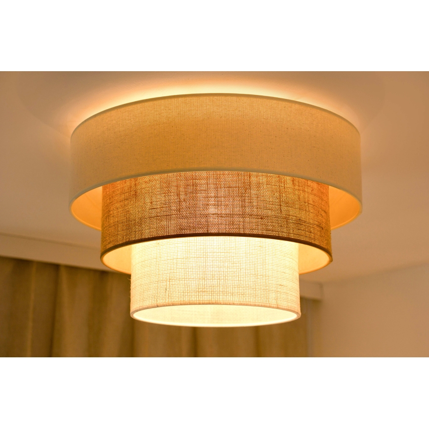 Brilagi-Plafonnier DENVER LUNETA 1xE27/15W/230V d. 45 beige/marron/crème