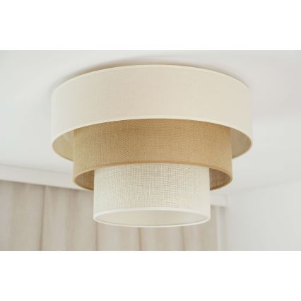 Brilagi-Plafonnier DENVER LUNETA 1xE27/15W/230V d. 45 beige/marron/crème