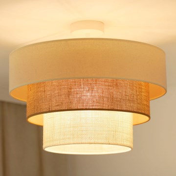 Brilagi - Plafonnier DENVER LUNETA 1xE27/15W/230V d. 45 cm beige/marron/crème