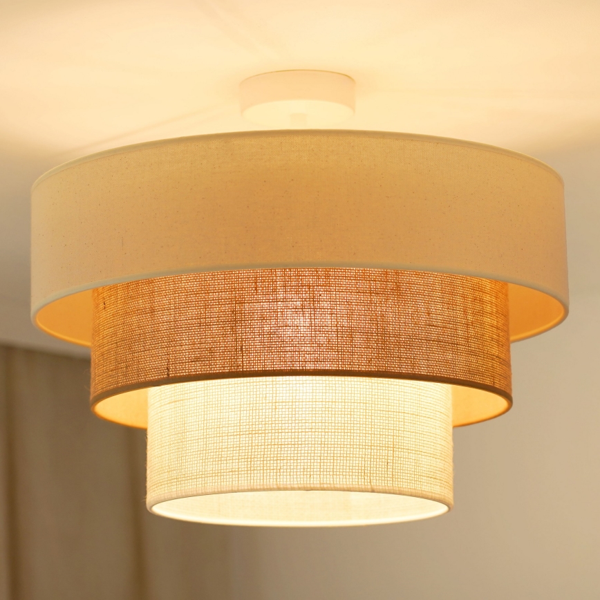 Brilagi - Plafonnier DENVER LUNETA 1xE27/15W/230V d. 45 cm beige/marron/crème