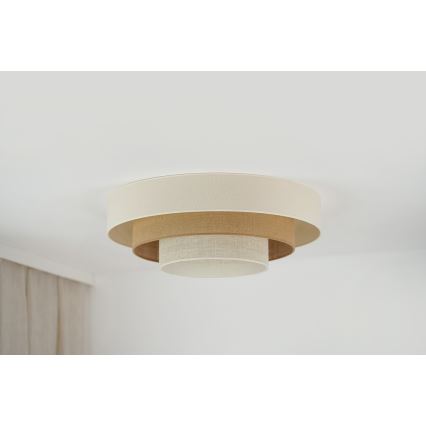 Brilagi - Plafonnier DENVER LUNETA LED/12W/230V d. 60 cm 3000K/4000K/6400K beige/crème