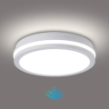 Brilagi - Plafonnier d'extérieur LED avec détecteur BENE LED/24W/230V Ø 26 cm blanc IP54