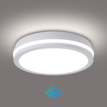 Brilagi - Plafonnier d'extérieur LED avec détecteur BENE LED/24W/230V Ø 26 cm blanc IP54