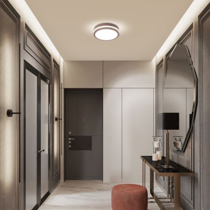 Brilagi - Plafonnier d'extérieur LED BENE LED/18W/230V Ø 21,5 cm marron IP54