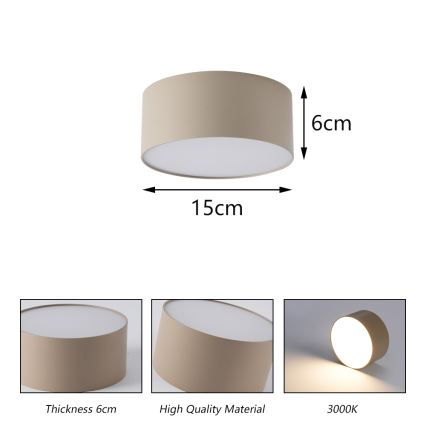 BRILAGI - Plafonnier d'extérieur LED FORIS LED/20W/230V Ø 15 cm beige IP44