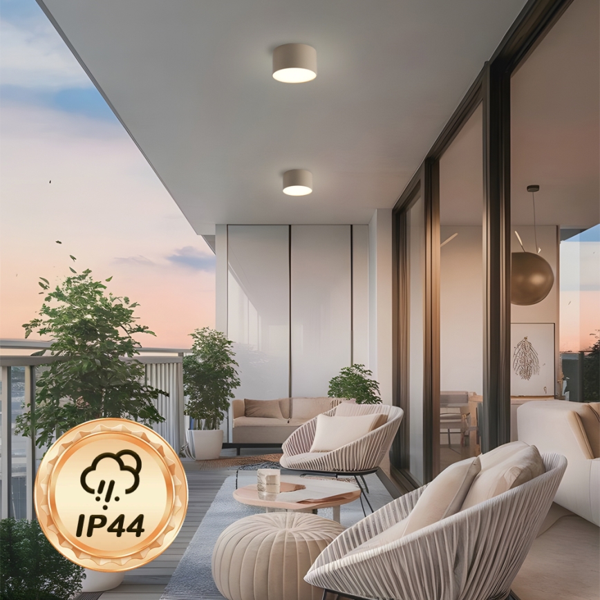 BRILAGI - Plafonnier d'extérieur LED FORIS LED/9W/230V Ø 9 cm beige IP44
