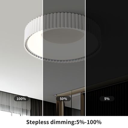Brilagi - LED dimmable. plafonnier FALCON MODERN LED/30W/230V 3000-6000K 40 cm blanc + télécommande