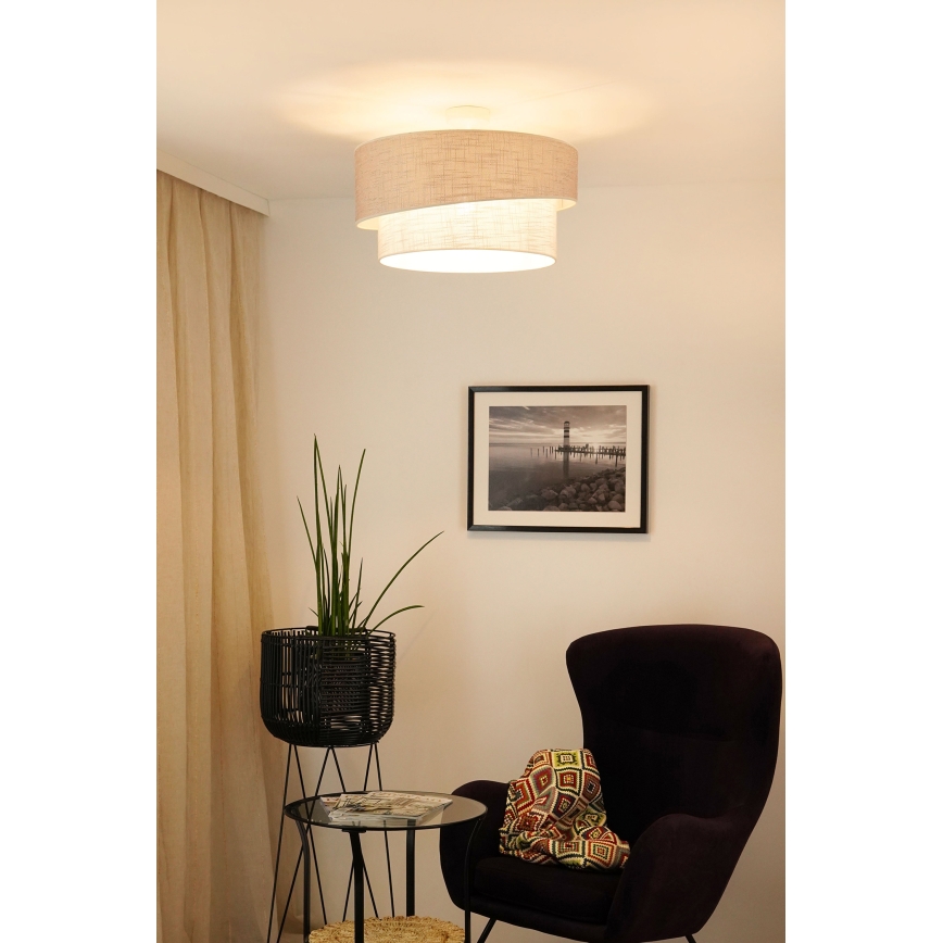 Brilagi - Plafonnier DOVER SHINE 1xE27/15W/230V d. 50 cm gris/crème
