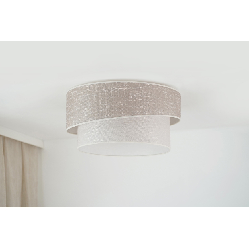 Brilagi - Plafonnier DOVER SHINE 1xE27/15W/230V d. 50 cm gris/crème