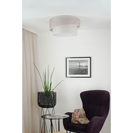 Brilagi - Plafonnier DOVER SHINE 1xE27/15W/230V d. 50 cm gris/crème