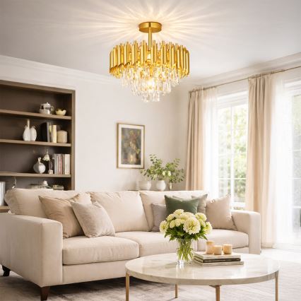 Brilagi - Plafonnier ECLIPSE 5xE14/10W/230V Ø 38 cm doré