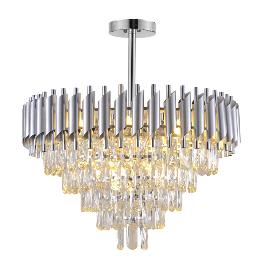 BRILAGI - Plafonnier ECLIPSE 9xE14/10W/230V Ø 58 cm argenté