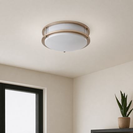 Brilagi - Plafonnier ELARO 2xE27/40W/230V Ø 26 cm doré