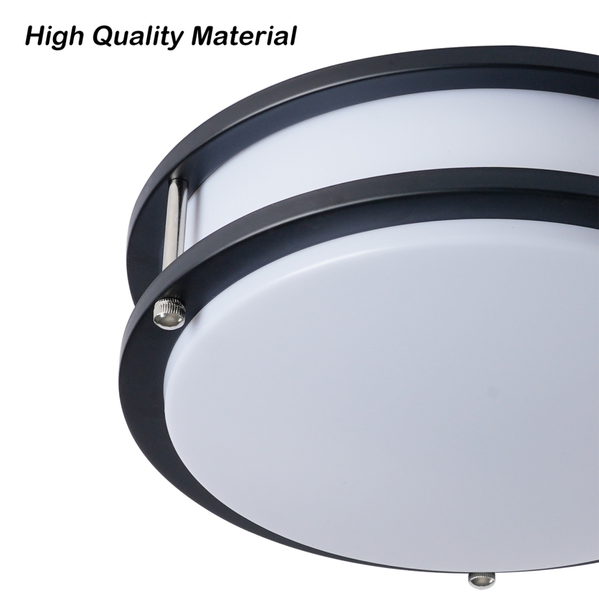 Brilagi - Plafonnier ELARO 2xE27/40W/230V Ø 26 cm noir