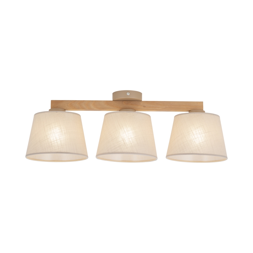 Brilagi - Plafonnier en applique LATTE SABIA 3xE27/60W/230V pin/beige