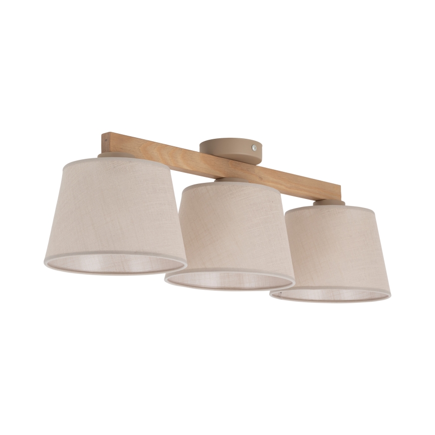 Brilagi - Plafonnier en applique LATTE SABIA 3xE27/60W/230V pin/beige