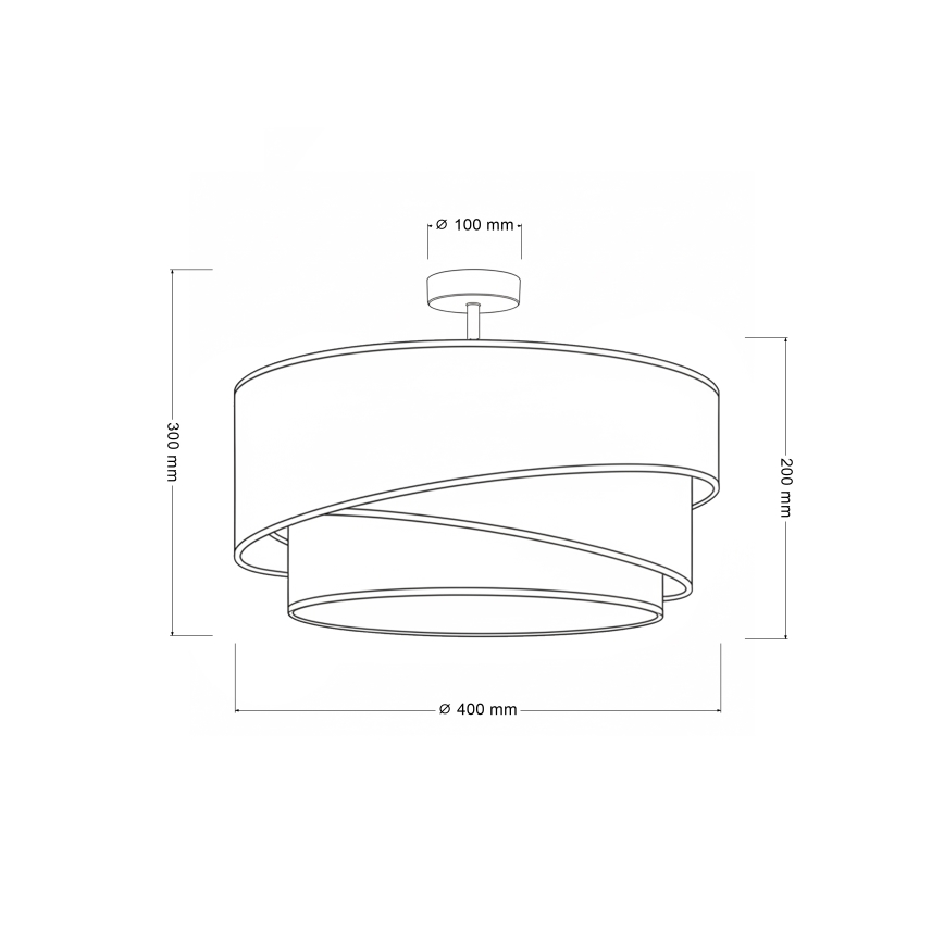 Brilagi - Plafonnier en applique TRIO 1xE27/60W/230V Ø 40 cm crème/gris