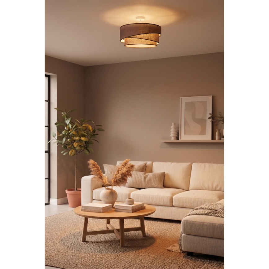Brilagi - Plafonnier en saillie ARROW 1xE27/60W/230V Ø 45 cm marron
