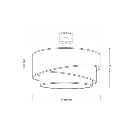 Brilagi - Plafonnier en saillie ARROW 1xE27/60W/230V Ø 45 cm marron