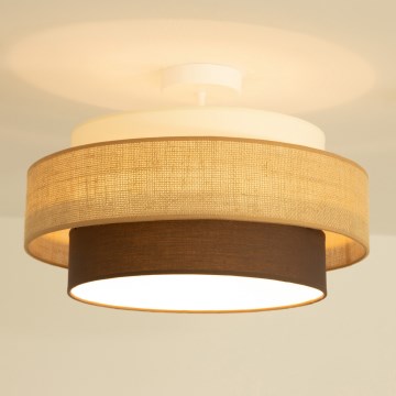 Brilagi - Plafonnier en saillie RESNA 1xE27/60W/230V Ø 40 cm beige/noir