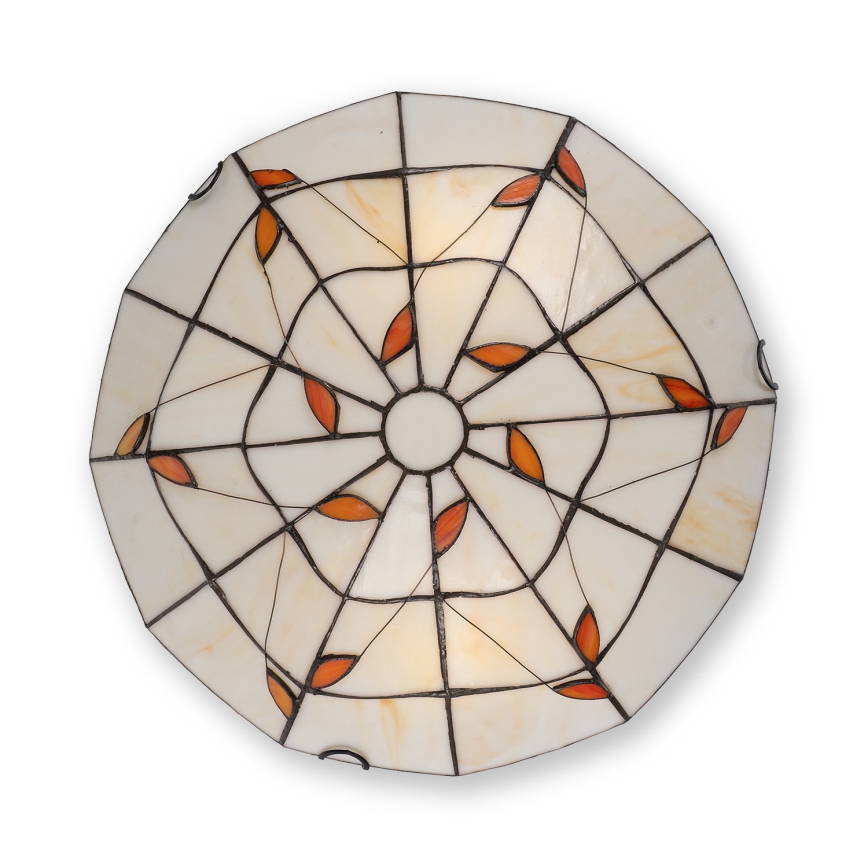 Brilagi - Plafonnier en vitrail style Tiffany FOLIA 2xE27/60W/230V Ø 40 cm