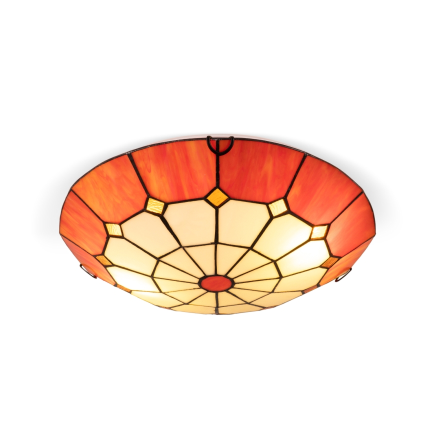 Brilagi - plafonnier en vitrail Tiffany SIENNA 2xE27/60W/230V Ø 40 cm