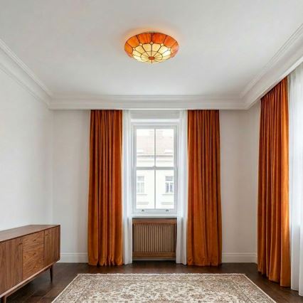 Brilagi - plafonnier en vitrail Tiffany SIENNA 2xE27/60W/230V Ø 40 cm