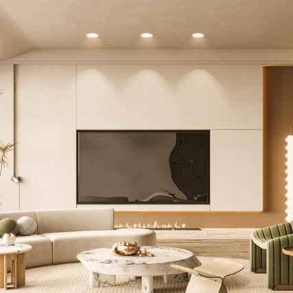 Brilagi - Plafonnier encastré LED pour salle de bains, 6 W, 230 V, 3000 K, blanc, IP65