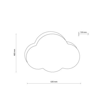 Brilagi - Plafonnier enfant NIMBUS 4xE27/15W/230V bleu