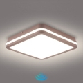 Brilagi - Plafonnier extérieur LED avec capteur BENE LED/24W/230V 26 x 26 cm brun IP54
